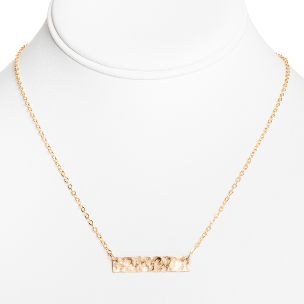 Hammered Bar Necklace